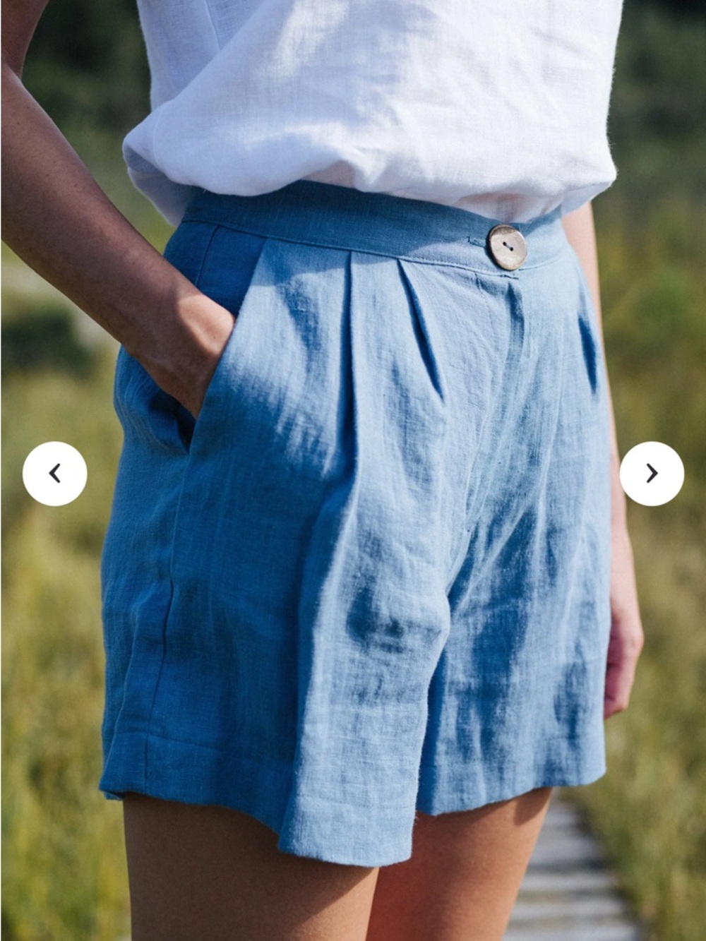Mantaikotai Etsy Handmade Linen Women’s Shorts